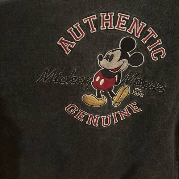 Vintage Authentic Original Mickey Mouse 1928 Men’s Denim Varsity Jacket - Picture 2 of 12